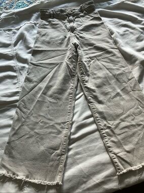 Zara Kids Wide-Leg Jeans in Light Cream